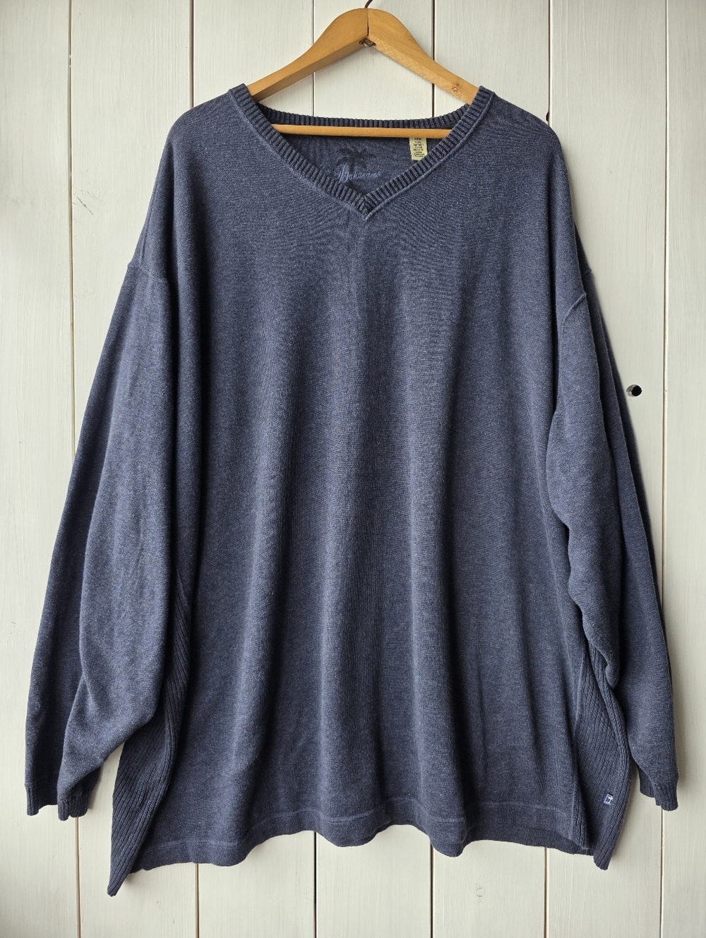 Tommy Bahama V Neck Sweater Navy Blue RN 86549 Mens Size 5XB